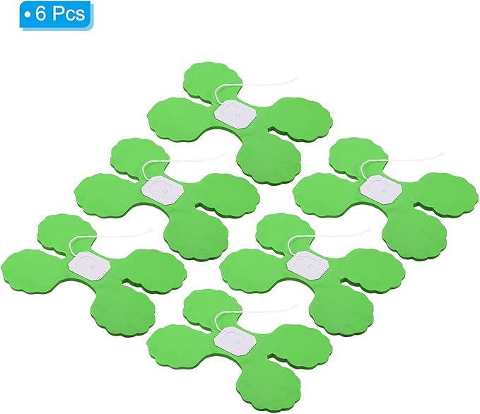 PATIKIL 9.8ft Four-Leaf Garland, 6 Pack Tissue Paper Hanging Flower Garland Reusable Streamers for Party Wedding Backdrop Decorations, Lime Green