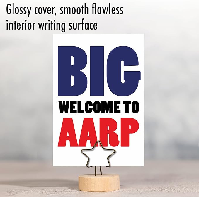NobleWorks - 50th Milestone Birthday Greeting Card with 5 x 7 Inch Envelope (1 Card) Bday Welcome to AARP 4869Z