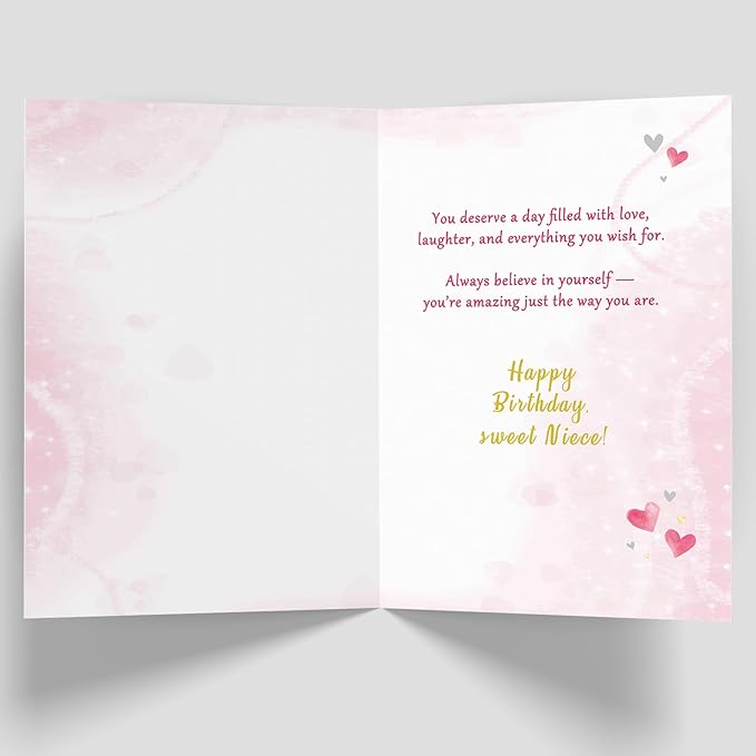 Niece Birthday Card, Unique Birthday Cards for Niece, Adult Gifts from Aunt