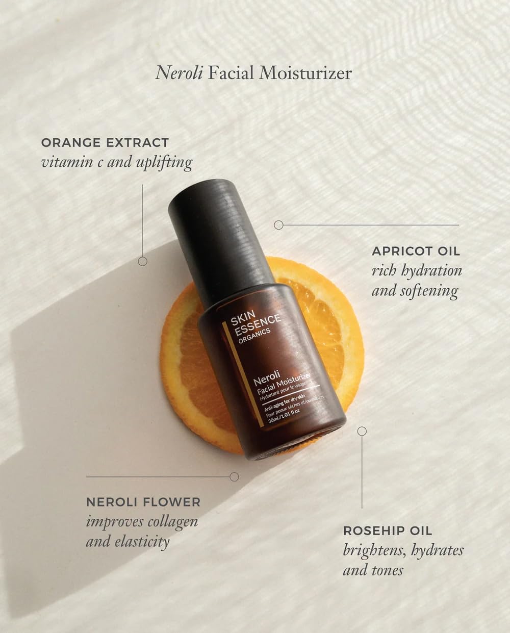 Skin Essence Organics Facial Moisturizer Serum - Neroli
