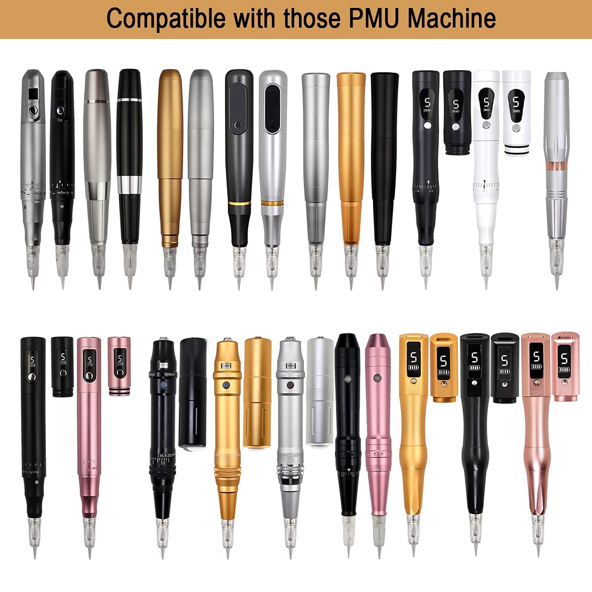 Guapa Permanent Makeup Cartridge Needles Disposable Tattoo Needles 1P 3P Fits for Permanent Makeup Machine Pen (1P-0.18mm)