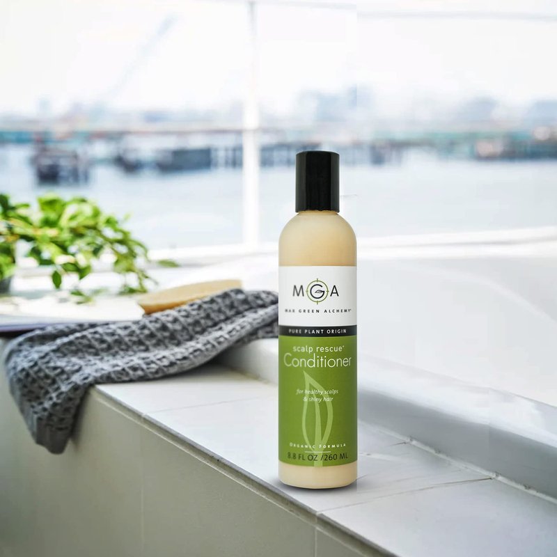 MGA Vegan Hair Conditioner - Organic Formula with Tea Tree for Healthy Hair | Shea Moisture Conditioner with Natural Herbal Scent | Parabens Silicone & Sulfate Free | Unisex | 8.8 Fluid Oz