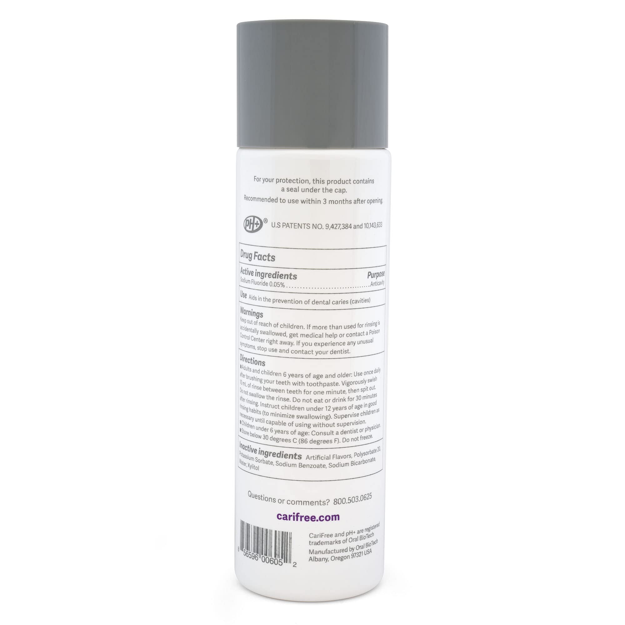 CariFree Maintenance Rinse, Grape Flavored, Anti-Cavity Fluoride Mouthwash, Dentist Recommended, Prevents Oral Decay, Freshens Breath, Alcohol-Free, Neutralizes pH (Previously CTx3)