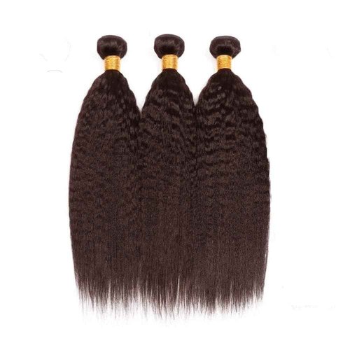 Giginger Brazilian Human Hair Bundles 18 20 22 Inch Chocolate Brown Yaki Wave Human Hair Bundles Brazilian Unprocessed Virgin Quick Weave Hair for Black Women