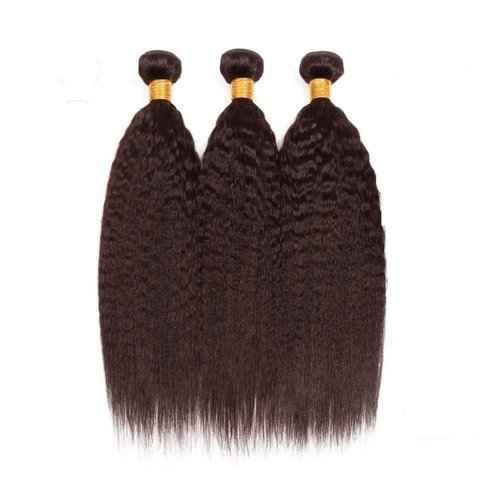 Condescension Human Hair Bundles 18 20 22 Inch Color 4 Kinky Yaki Wave Human Hair Bundles Unprocessed Brazilian Virgin Hair for Black Women