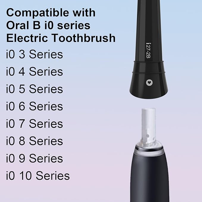 iO Replacement Heads Compatible with Oral B iO 2/3/4/5/6/7/8/9/10 Series Electric Toothbrush,IO Toothbrush Heads Compatible with Oral B iO,Medium-Hard bristles Care for Your Teeth,Black