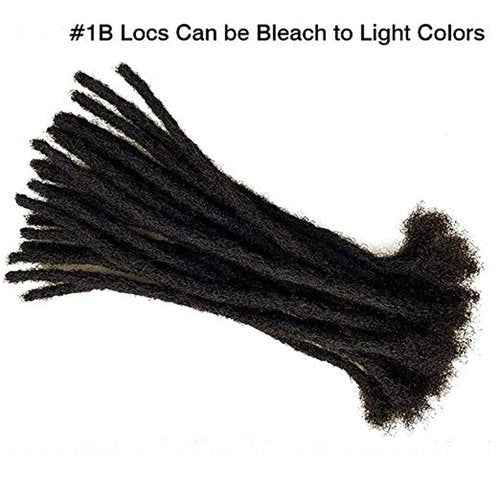 BESHINNAAUL 100% Human Hair Handmade Permanent Dreadlocks Natural Black #1B Locs extension Small Size(diameter 0.4cm) 10inch 20 Strands/Pack