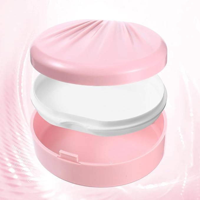 Retainer Case With Mirror Aligner Case Mouth Guard Holder Durable Hygienic Dental Storage Container with Cleaning Brush for Travel Carrying Protecting Braces Partial Dentures