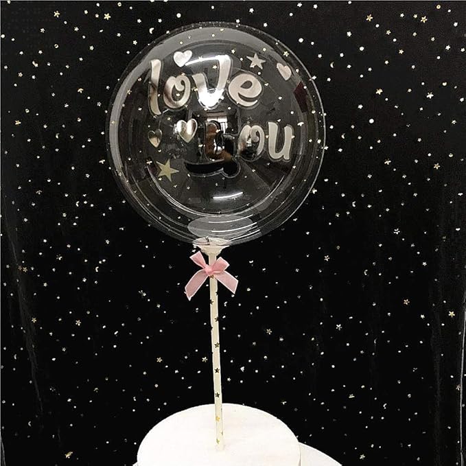 Bobo Balloons 50 Packs, 20 Inch Helium Style Transparent Bubble Clear Balloons for LED Light Up Decoration, Gifts for Christmas,Wedding,Birthday Party Decorations (LED String Not Included)