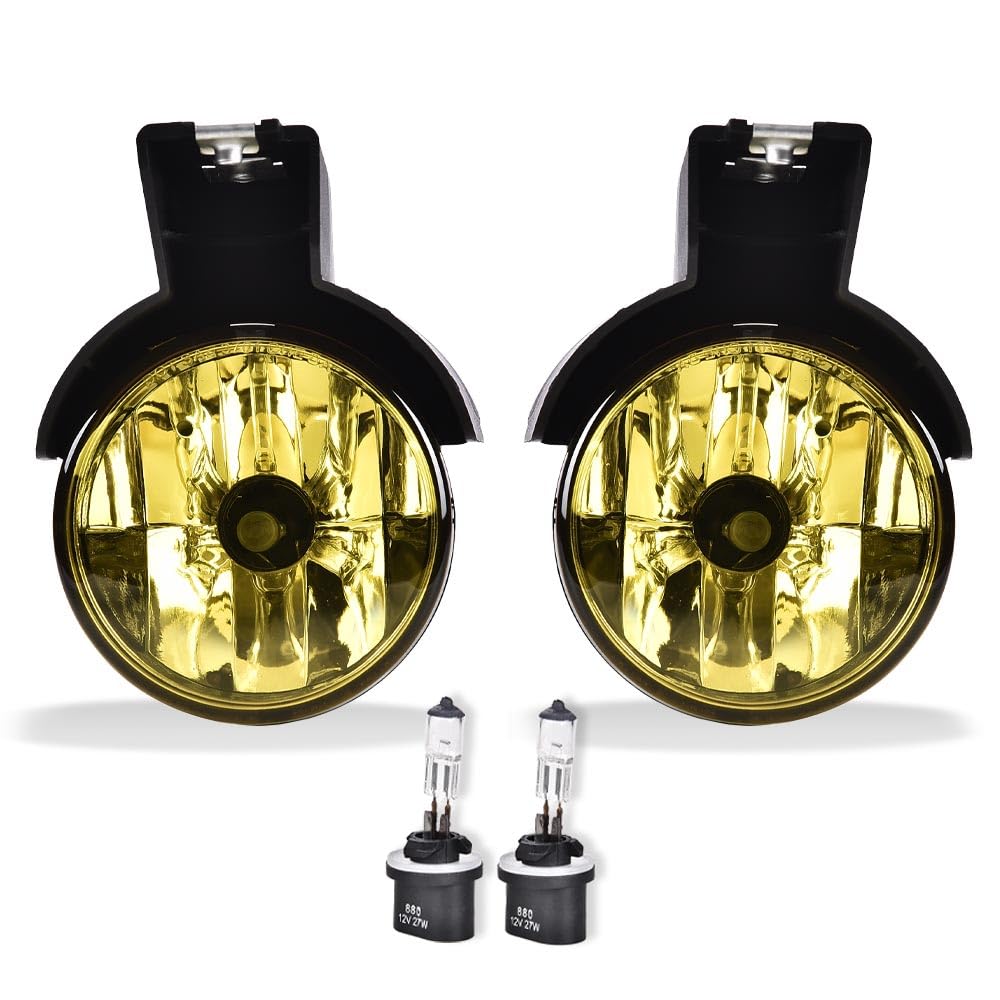 ALLGOOD Fog Lights w/Bulbs, Compatible with Dodge Durango Dakota 1998-2000, Yellow Lens Front Bumper Driving Fog Lights Lamps 1P