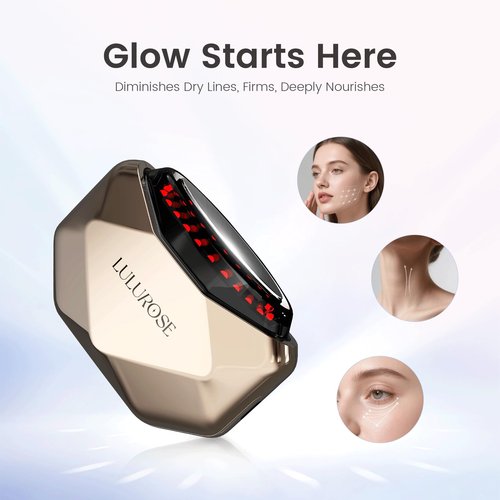 LULUROSE Facial Massager with Cold Heat Light Vibrating for Face,5-in-1 Facial Device with LED Display for Skin Care Wrinkles at Home Traveling,1500mAh