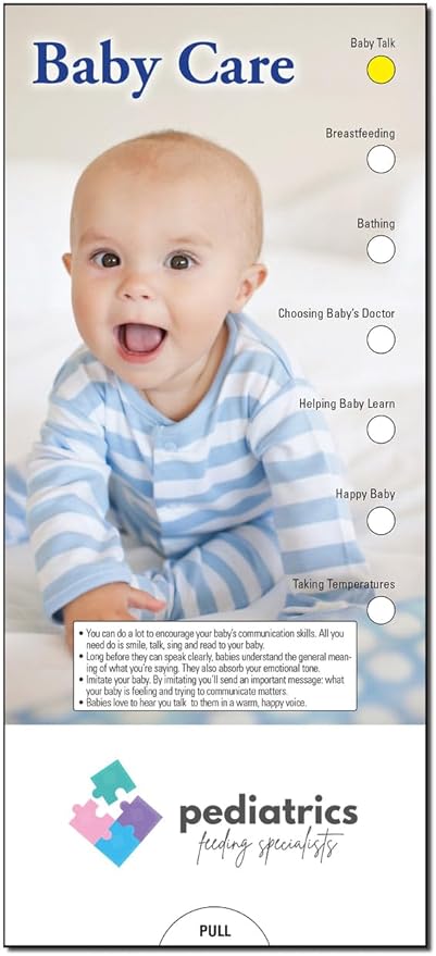 ZOCO - Baby Care Slide Chart - Custom Promotional Item (Pack of 250) - New Parent Essential - Pediatricians, OB/GYN’s, Midwives, Health Clinics Handout, Brochure, Pamphlet - 3.75 x 8.5 in.