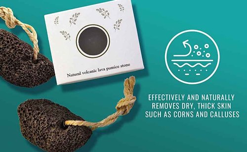 Natural Elephant Pumice Stone for Feet | Volcanic Lava Rock Callus Remover & Foot Scrubber | Pack of 10