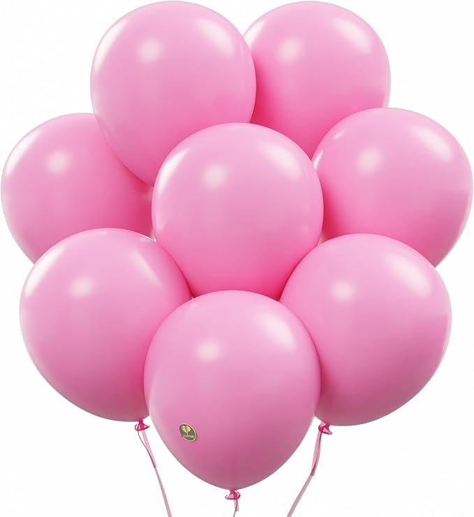 AFTERLOON® Biodegradable Balloons 24 pcs Pink 12 Inch, Matte Color Thickened Extra Strong Latex Helium Float, Multicolor Colorful Bulk Color ballon baloon Globos Para Decoration De Fiestas Kids