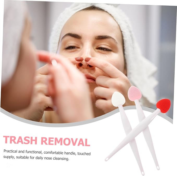 6Pcs Lip Exfoliating Nose Scrub Brush Soft Skin Friendly Facial Cleansing Tools for Daily Use Travel Salon Parties Comfortable Handle for Gentle Cleaning