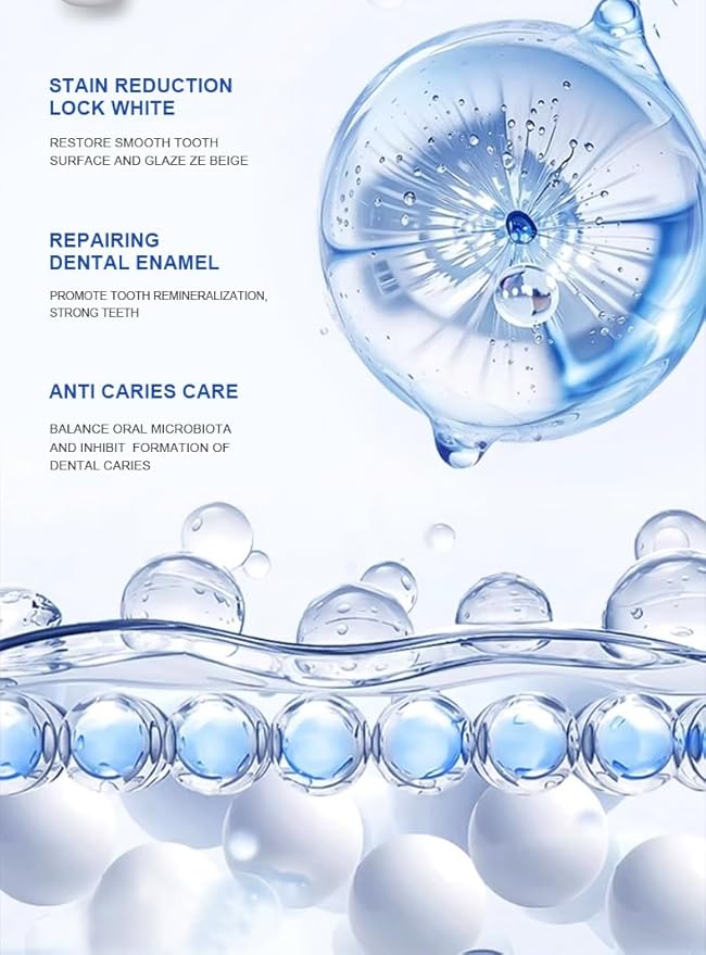 Hydroxyapatite Toothpaste, Deep Cleaning Care Oral Health for Enamel Protection and Tooth Strengthening Fresh Breath. (1Pcs)