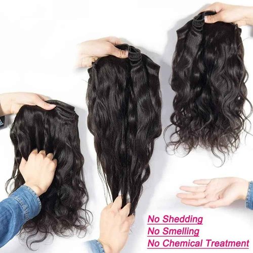 Bundles with Closure Human Hair 16 18 20+14 Inch 100% Unprocessed Brazilian Virgin Hair Extensions 3 Bundles with 4x4 HD Lace Closure Natural Black