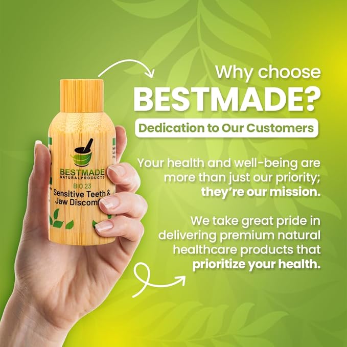 Bestmade Natural Products Toothache & Nerve Support in Jaw BIO23 - Relief for Tooth Sensitivity and Oral Discomfort, 350 Pellets