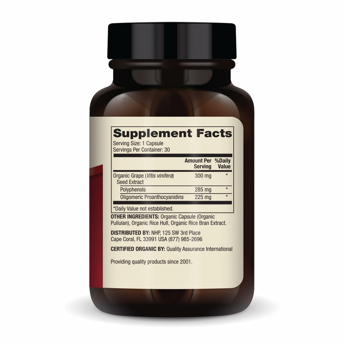 Dr. Mercola Organic Blood Pressure Support - Supports Healthy Circulation - High-Potency Grape Seed Extract - Non-GMO & Soy-Free - 30 Capsules (30 Servings)