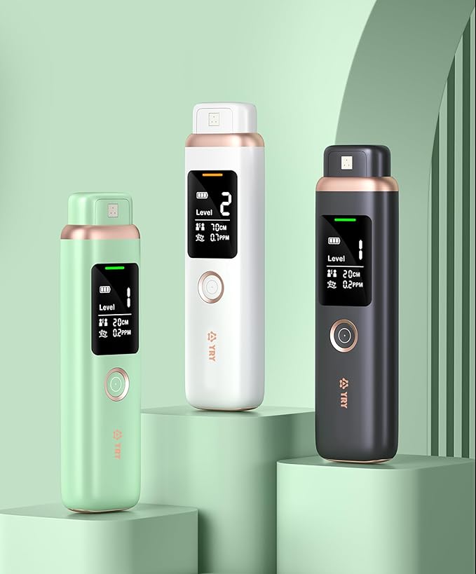 YRY Smart Breath Odor Detector, Portable Halimeter for Bad Breath, Precise MEMS Sensor, 32-bit CPU, Auto Calibration, 30-Day Rechargeable Battery