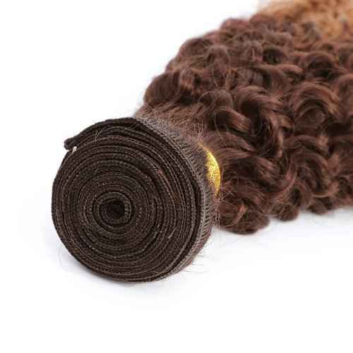 26 28 30 Inch 1B430 Bundles Human Hair Ombre Deep Wave Bundles 3 Tone Black and Color #4 Mixed With Color #30 Bundles Dark Brown Bundles Peruvian Virgin Chocolate Brown Human Hair 3 Bundles