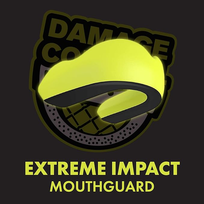 DAMAGE CONTROL Extreme Impact Mouth Guard – Sports Mouthguard for Boxing, MMA, BJJ, Hockey, Rugby, Lacrosse, & More – Mouthpiece for Teeth & Jaw Protection, for Youth & Adults