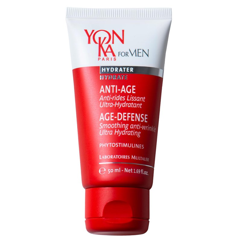 Yon-Ka Mens Age Defense Moisturizer | Anti-Aging Daily Face Lotion for Dry and Mature Skin | Prevent Wrinkles with Nutrient Rich Creme | 1.69 fl oz