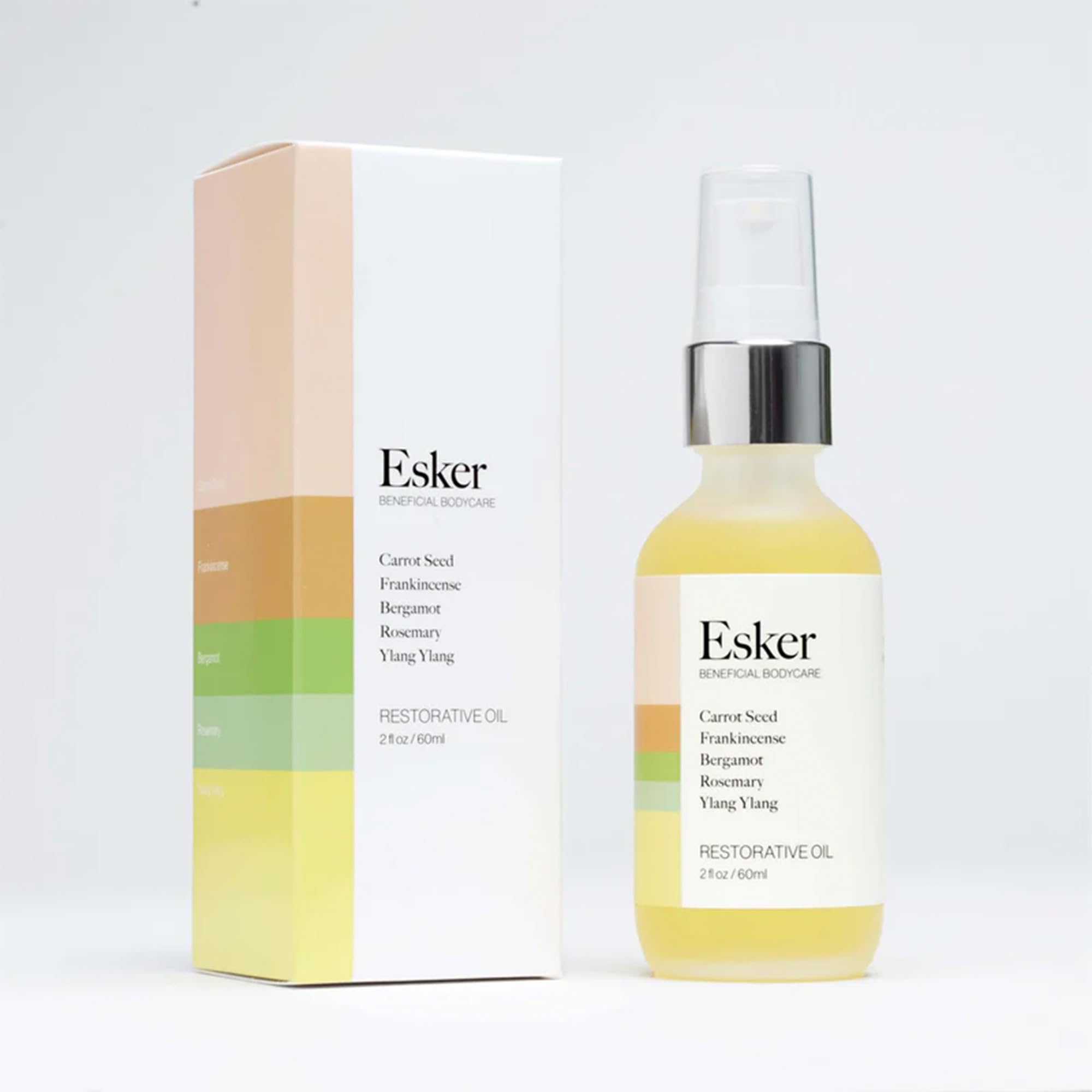 ESKER Restorative Body Oil: Premium Deep Hydration Oil Designed to Soften and Moisturize Skin while Promoting Circulation and Energy Flow, Fast-Absorbing with Vitamins and Antioxidants - 2 oz.