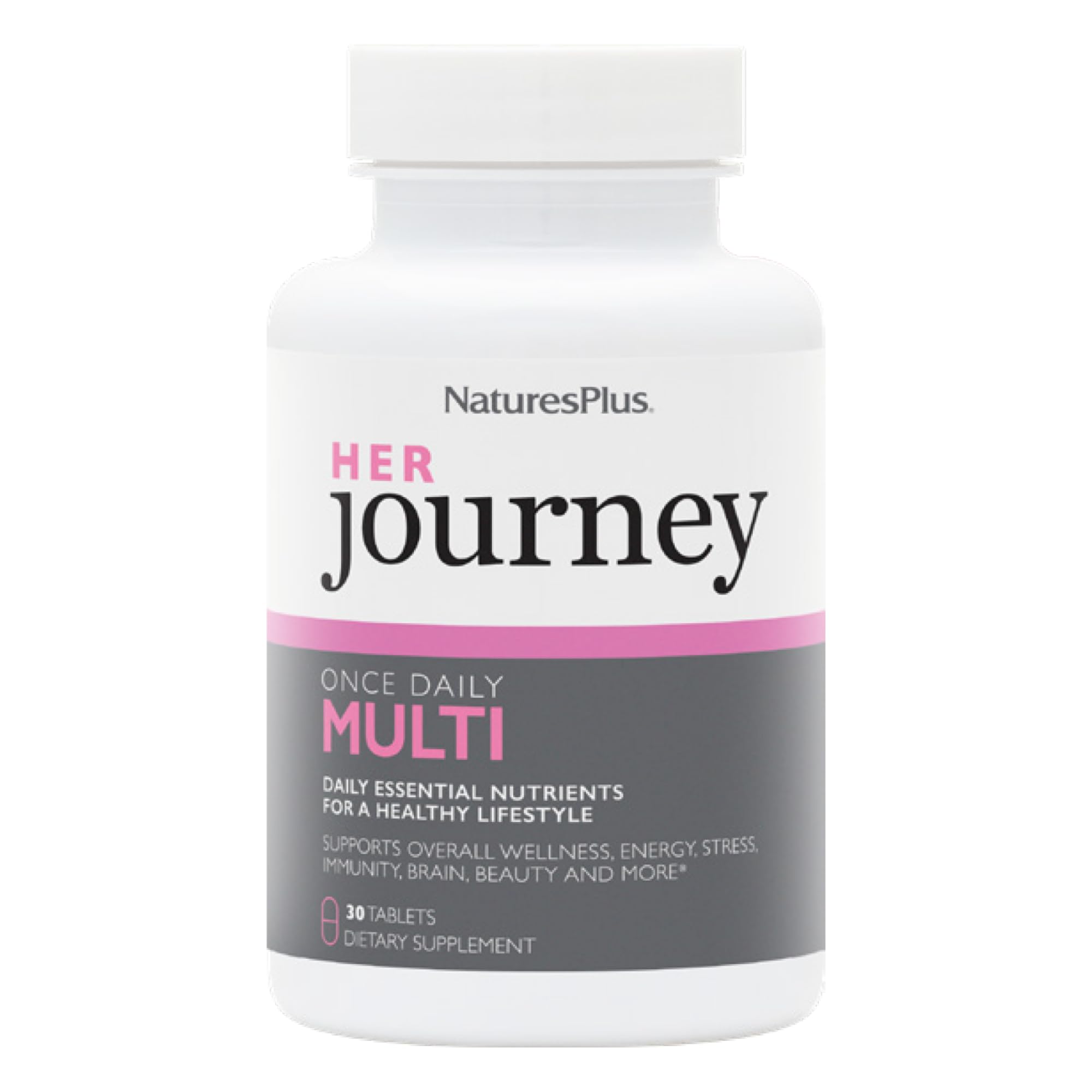 NaturesPlus Her Journey - 30 Tablets - Women’s Multivitamin - 100% DV of All Vitamins - Supports Overall Wellness, Immunity, Brain & Beauty Health - 30 Servings