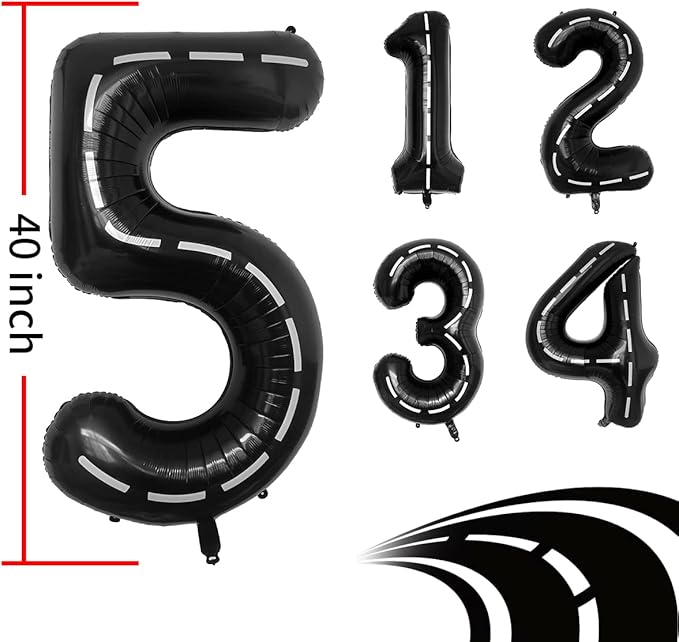 134pcs Balloons Race Car Birthday Party Supplies Decorations for Boys - Racing car Theme Party Supplies Happy Birthday Racecar Number Balloons Garland Kit Vroom Birthday Party Decorations