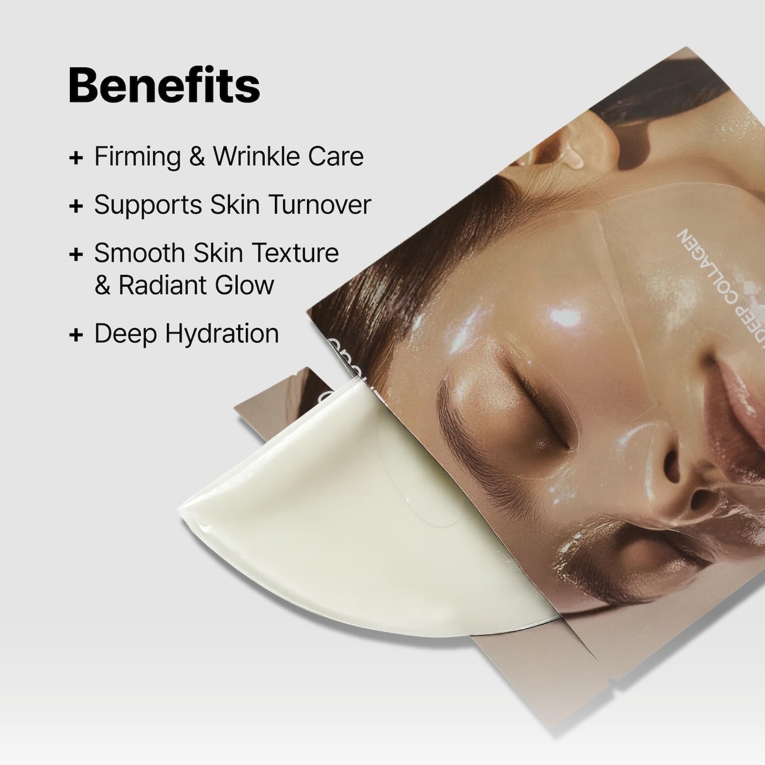 SKINEGO Pharmeus Super Glow Deep Collagen Hydrogel Mask 1.48 oz × 4 Sheets, 5,000,000ppb Hydrolyzed Collagen, Elasticity, Wrinkle Care & Radiance, Overnight K-Beauty Mask (4 Count (Pack of 1))