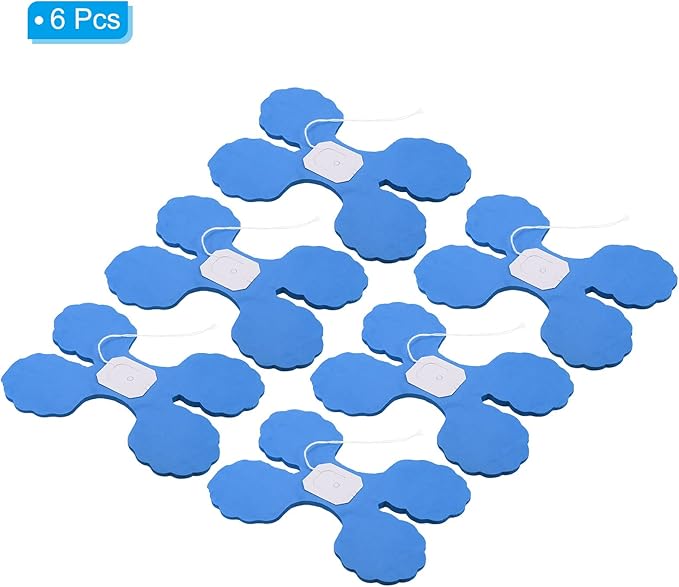 PATIKIL 9.8ft Four-Leaf Garland, 6 Pack Tissue Paper Hanging Flower Garland Reusable Streamers for Party Wedding Backdrop Decorations, Sky Blue
