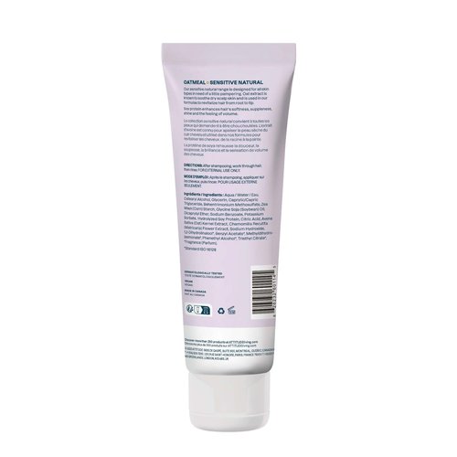 ATTITUDE Hair Conditioner for Sensitive Dry Scalp, For Thin Hair, Soothing Oat, Naturally Derived Ingredients, Dermatologically Tested, Vegan Detangler, Volume and Shine, 8 Fl Oz (Pack of 6)