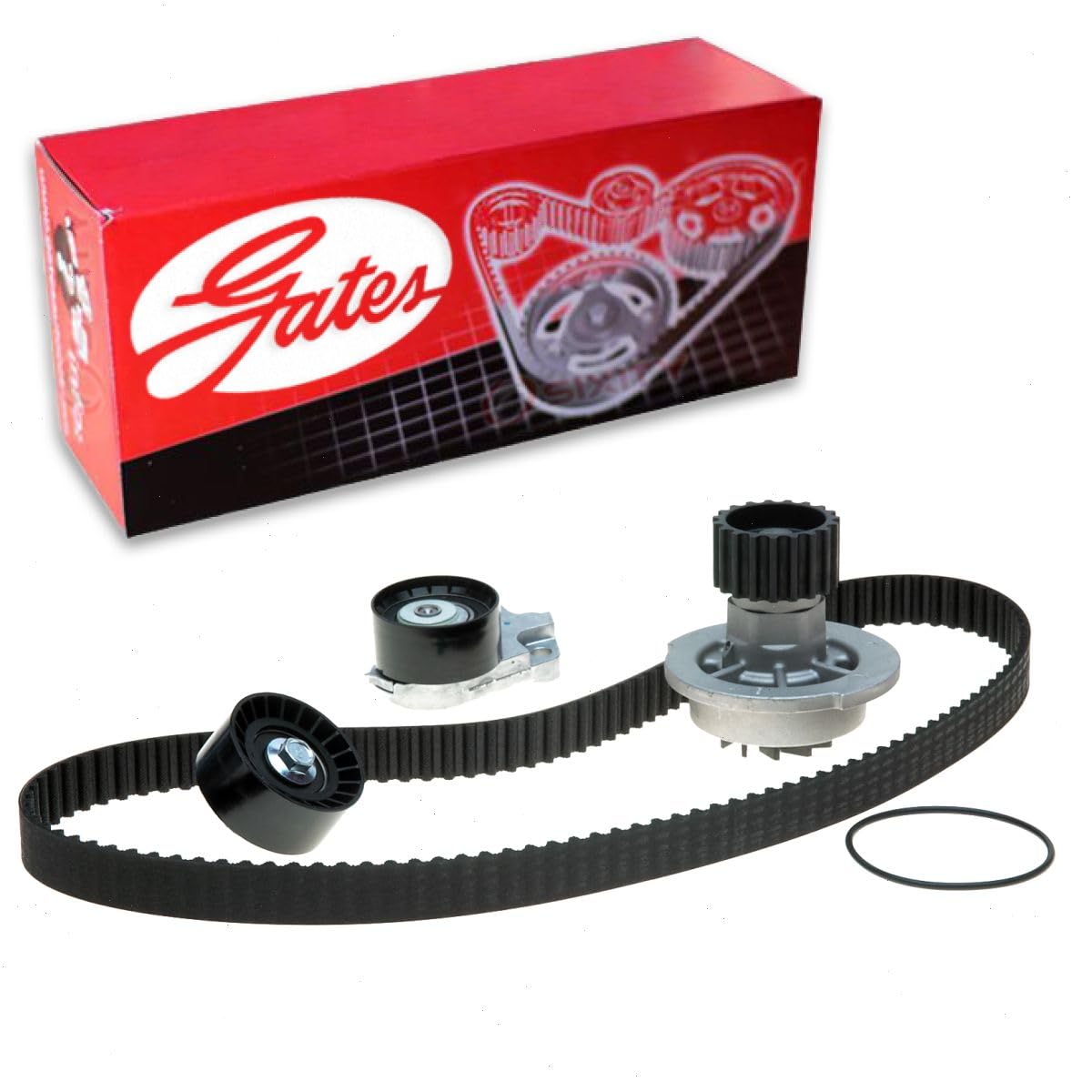 Gates PowerGrip Timing Belt Kit w Water Pump compatible with Chevrolet Aveo 1.6L L4 2004-2016