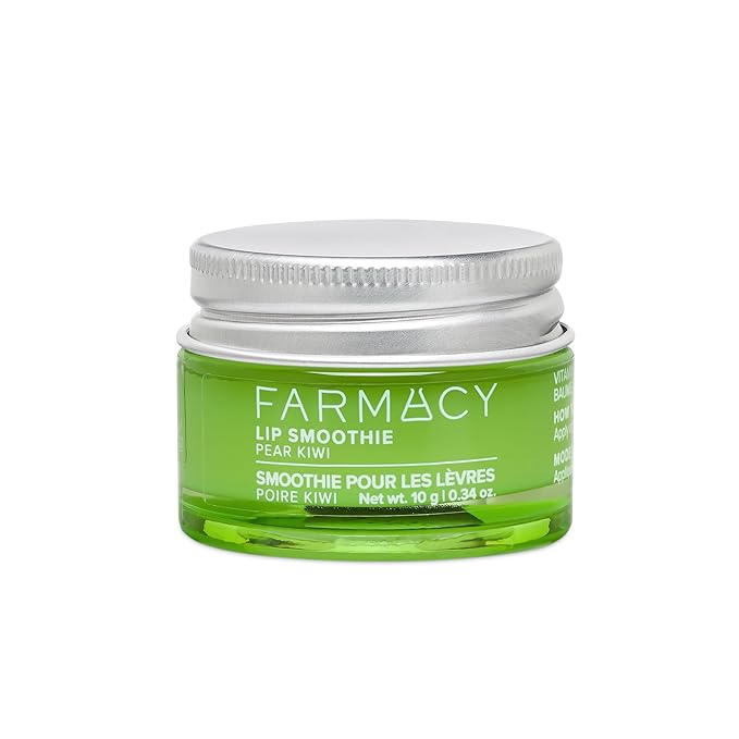 Farmacy Peptide Lip Smoothie - Hydrating Lip Balm with Vitamin C to Visibly Plump & Smooth Lines - Nourishing Treatment with a High-Gloss Finish - Pear Kiwi (10g)