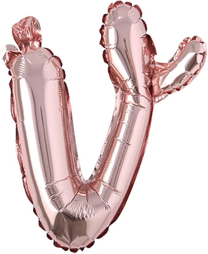 18 Inch Rose Gold Happy Birthday Balloons - Lowercase Letters Handwriting Style Balloons for Birthday Party Decoration
