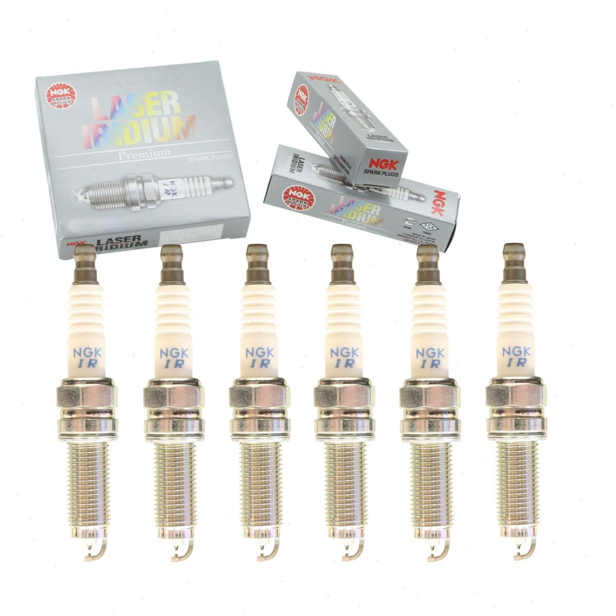 6 pc NGK Laser Iridium Spark Plugs compatible with Honda Odyssey 3.5L V6 2011-2017