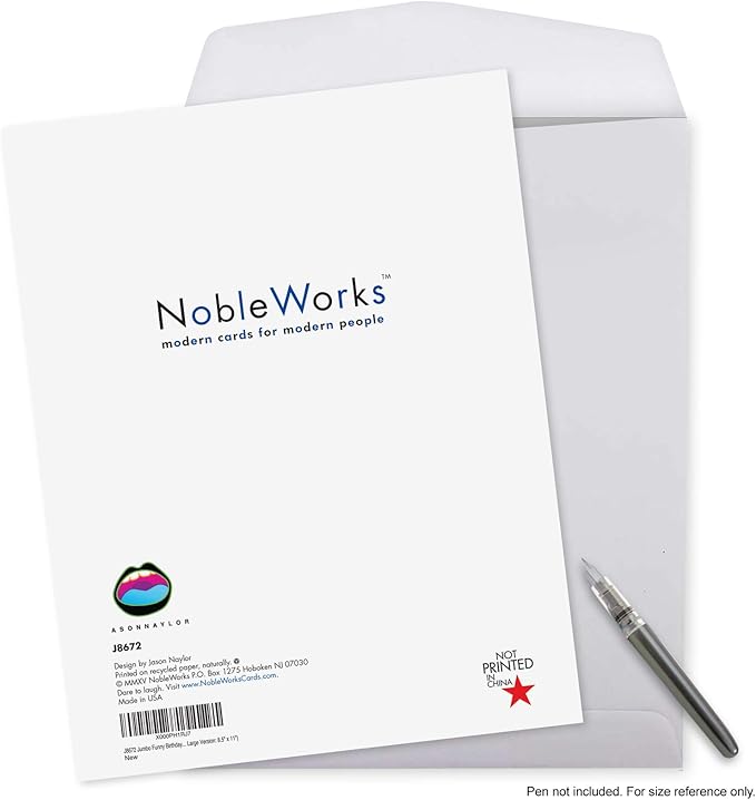 NobleWorks Jumbo Funny Birthday Greeting Card 8.5 x 11 Inch with Envelope (1 Pack) Big, Jumbo Bday You B... J8672