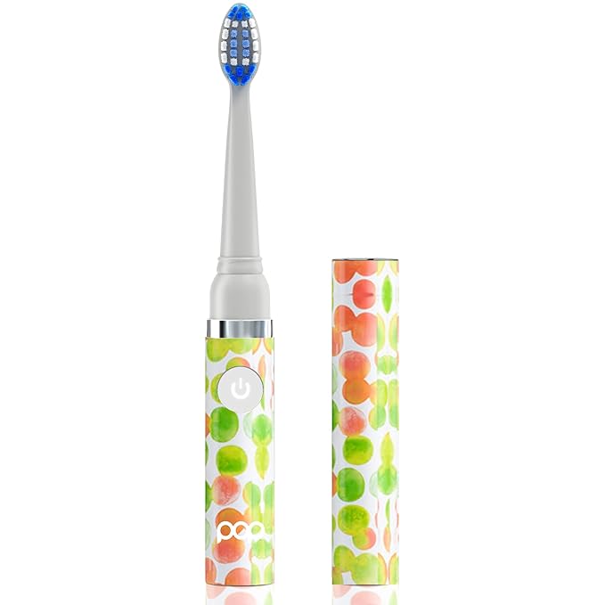 Pop Sonic Electric Toothbrush (Green Bubble) - Travel Toothbrushes w/AAA Battery | Kids Electric Toothbrushes with 2 Speed & 15,000-30,000 Strokes/Minute, Dupont Nylon Bristles
