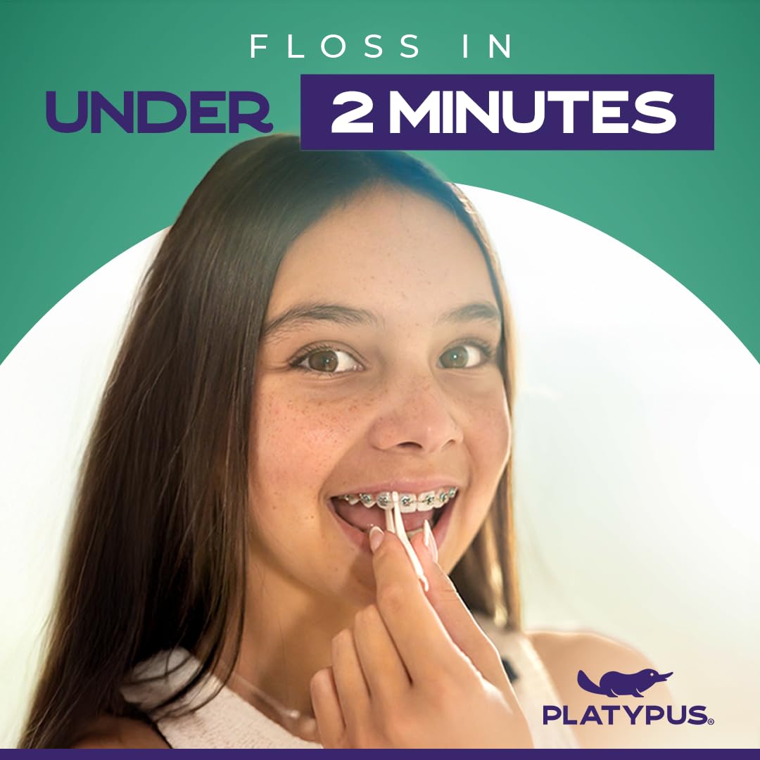 Platypus Orthodontic Flossers for Braces, 40 Count (Pack of 3)