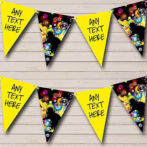 Disco Night Fever 60's 70's 80's Personalized Birthday Party Bunting - Hanging Party Decoration - Birthday Party Banner Garland | Decorative Party Supplies