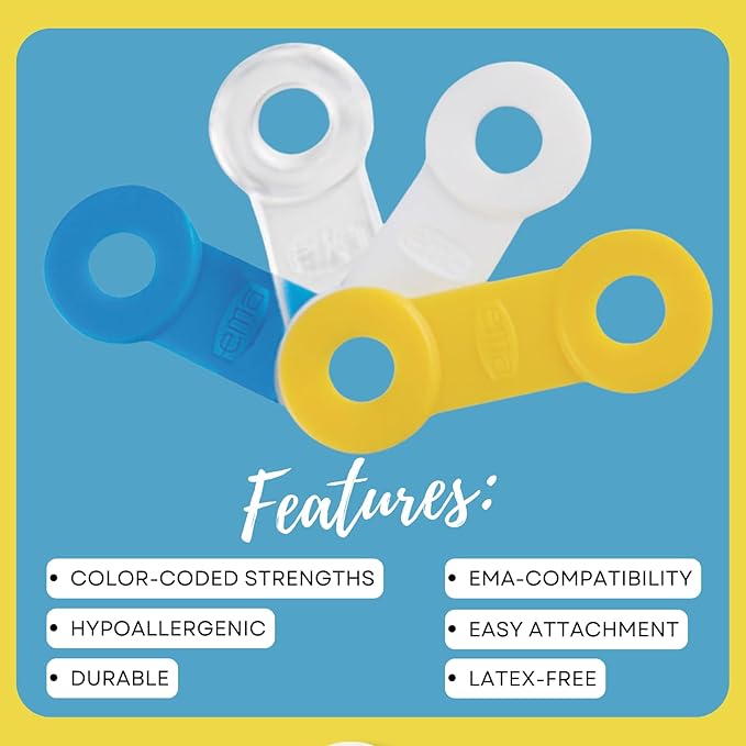 25 Pack: Replacement Straps for EMA Anti-Snoring Appliance, EMA Replacement Elastic Strap, Snore Guard Bands, Compatible with Myerson EMA Snore Appliance (Clear (Extra Firm), 17mm)