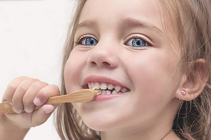 Virgin Forest Kids Bamboo Toothbrush, Eco Friendly Toothbrushes, BPA Free Soft Bristle for Assorted Colors Adults and Children (6+4 Pack)
