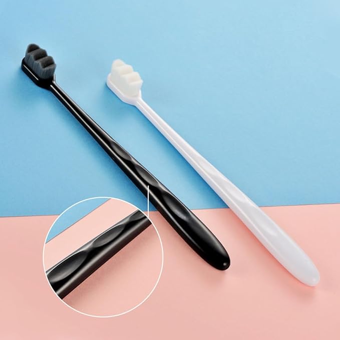 IMIKEYA Soft Micro-Nano Toothbrush 4Pcs Set with Flat Wave Heads, Ultra-Soft Bristles for Sensitive Gums, Household Oral Care Tool for Adults and Maternal Use