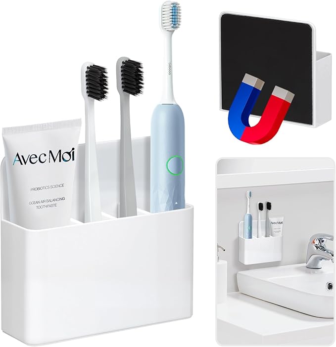 Magnetic Toothbrush Holder for Cruise Ships, Wall-Mounted Bathroom Organizer for Cruise Stateroom, Cruise Essentials and Must Haves 2025&2026