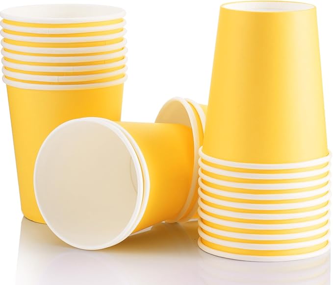 200Pcs Yellow Birthday Decorations, Yellow Plates and Napkins Party Supplies Serves 50, Yellow Paper Plates for Bee Sun Sunshine Baby Shower Easter Mardi Gras Spring Summer Party Decorations