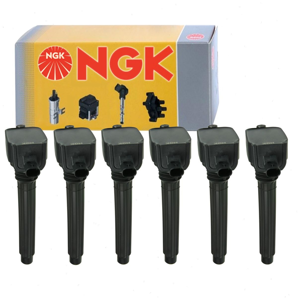 6 pc NGK Ignition Coils compatible with Dodge Grand Caravan 3.6L V6 2011-2019