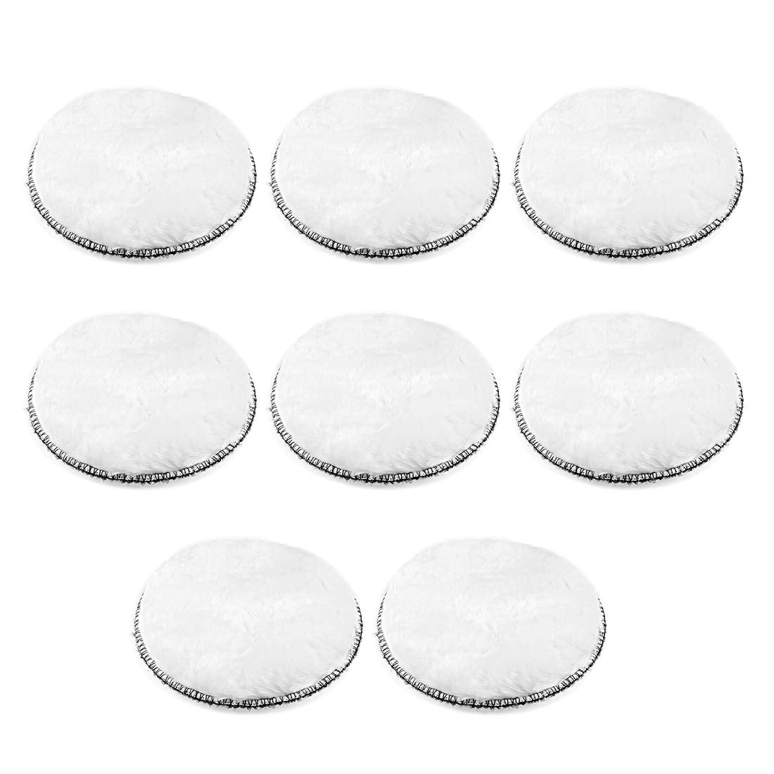 uxcell 5 Wool Polishing Pad Hook and Loop Buffing Wheel for Orbital Polisher Buffer 8 Pcs