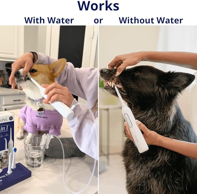 Canivet Silent Sonic Dog Dental Cleaner – Rechargeable Plaque & Tartar Remover Kit