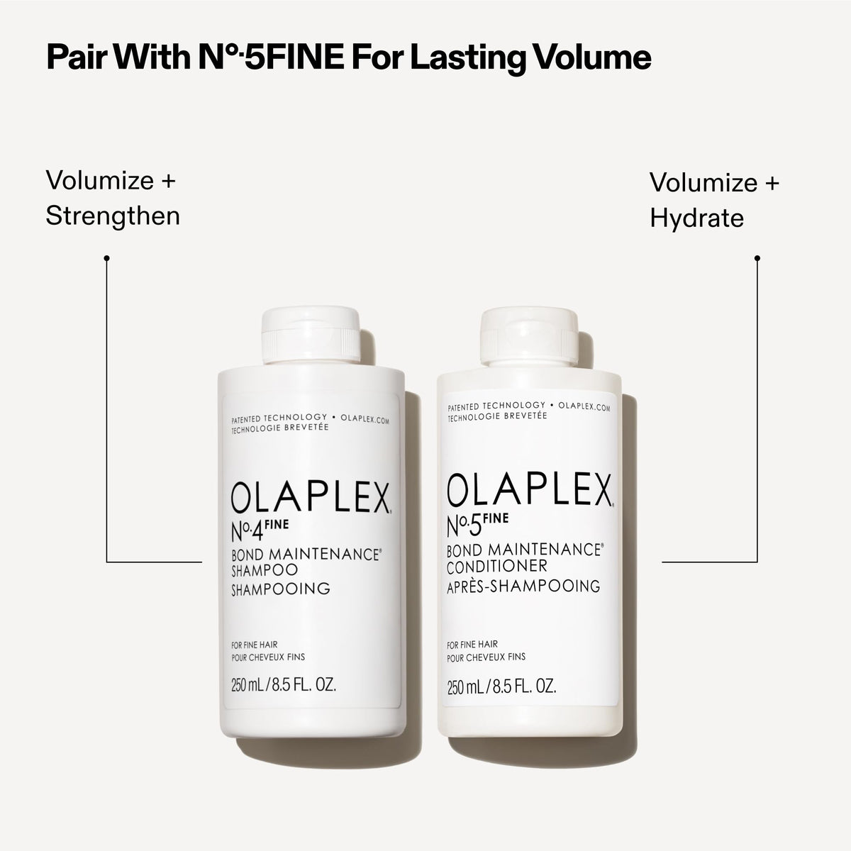 Olaplex Nº.5FINE Bond Maintenance™ Lightweight Volumizing Conditioner: Repairs Damage & Defend Against Future Breakage | For Coily, Curly, Straight, and Wavy, 250 mL / 8.5 Fl. Oz.
